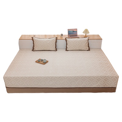 雪尼尔榻榻米床盖防滑厚款床单