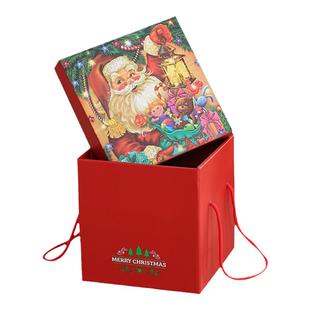 圣诞礼盒包装节日喜庆礼物礼品盒创意正方形糖果零食精美盒子纸空