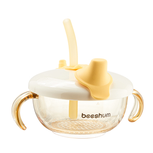 beeshum宝宝喝汤吸管碗米糊杯婴幼儿鹰嘴辅食碗辅食工具专用餐具