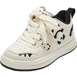 巴拉巴拉女童板鞋中大童小白鞋秋冬季新款儿童鞋子宝宝加绒运动潮