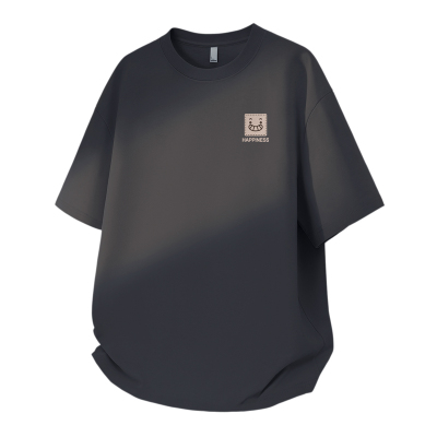 真维斯纯棉短袖t恤男款青少年夏季美式潮牌半袖男圆领男士上衣L