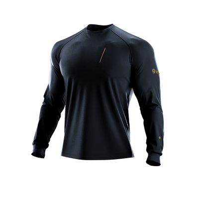 MSGD男子方格绒保暖内搭运动长袖