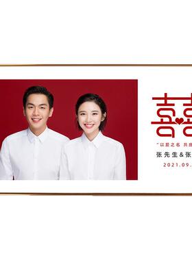 结婚登记证件照水晶摆台相框