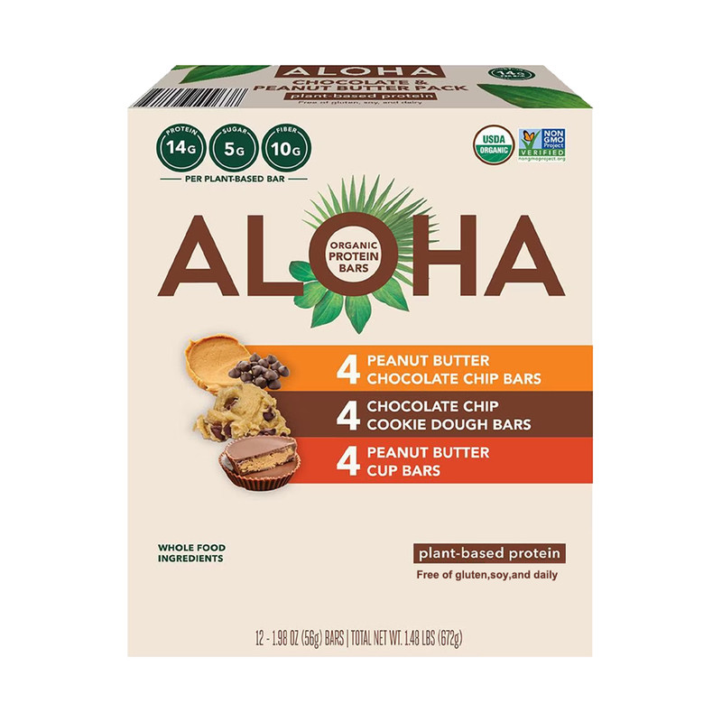ALOHA花生酱巧克力豆蛋白能量棒