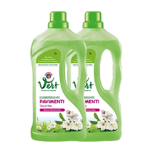 进口大公鸡木地板清洁剂瓷砖大理石免水洗去污增亮1L*2瓶苹果花香