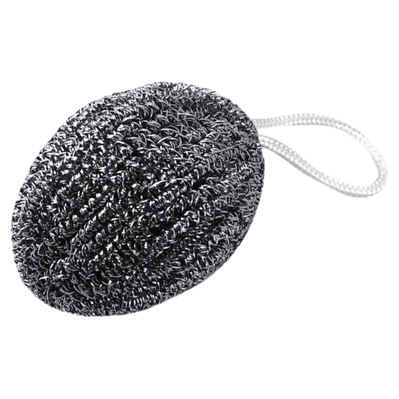 不锈钢清洁球自带挂绳钢丝球厨房放钢丝球刷锅洗碗神器清洁丝家用