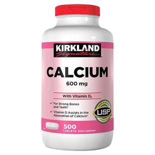 美国Kirkland柯克兰钙片维生素D3碳酸钙中老年成人孕妇补钙costco