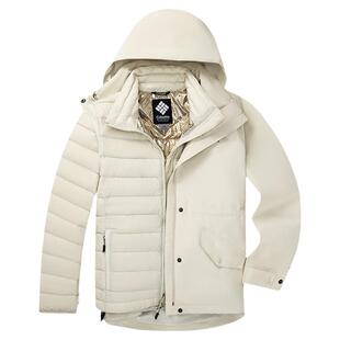 Columbia哥伦比亚新品女金点防水冲锋衣鸭绒内胆三合一外套XR9092