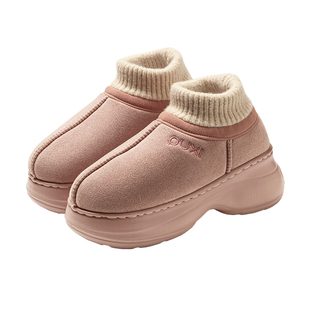 朴西厚底棉拖鞋女款秋冬季2026新款包跟毛绒保暖家居室内增高棉拖