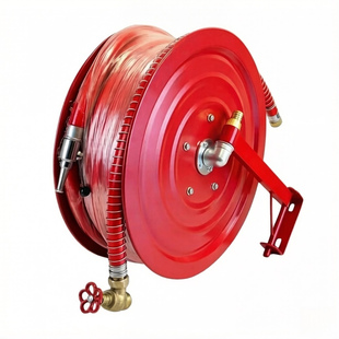 消防软管卷盘Fire Hose Reel外贸消防卷盘30米转盘箱金属配件定制