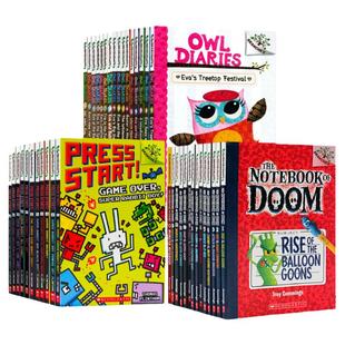 160元8件 Scholastic Branches学乐大树系列 Press Start 方块兔  owl diaries 猫头鹰日记英文原版 英语桥梁书儿童全彩课外读物