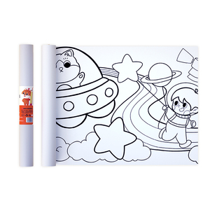 时光学创意涂色大画本儿童画画幼儿园涂色绘本书3-6岁宝宝涂鸦填色图画手绘本小学生小中大班涂色学画本涂色