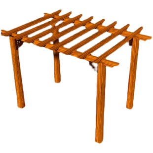 定制特价户外防腐木葡萄架庭院爬藤碳化木长廊花园实木凉亭简易花