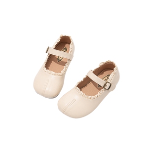 女童鞋子儿童二棉鞋2025新款冬季女孩加绒软底公主皮鞋宝宝水晶鞋