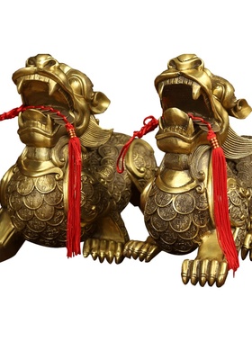 鼎风阁纯铜招财中式客厅貔貅摆件