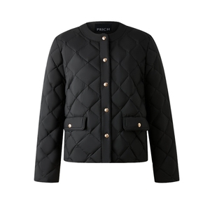 【90%鹅绒】PRICH时尚菱格绗线轻薄羽绒服冬新款保暖短外套女