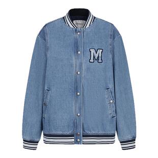 MOUSSY 春季新品经典MA-1廓形棒球服牛仔外套女028ISA10-1191