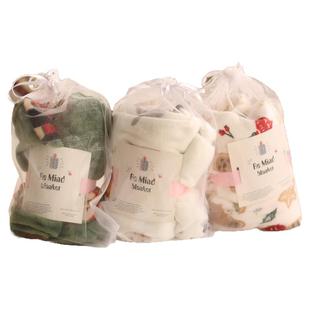 圣诞风小毛毯盖腿毯子办公室小礼物法兰绒午休午睡儿童毯礼品毛毯