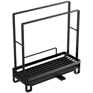 厨房抹布置物架不锈钢沥水架家用水池台面窄边洗碗布窗台海绵收纳