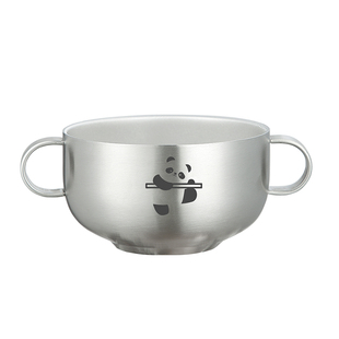 儿童碗316L不锈钢双耳碗宝宝辅食吃饭碗防摔防烫带手柄饭碗汤碗