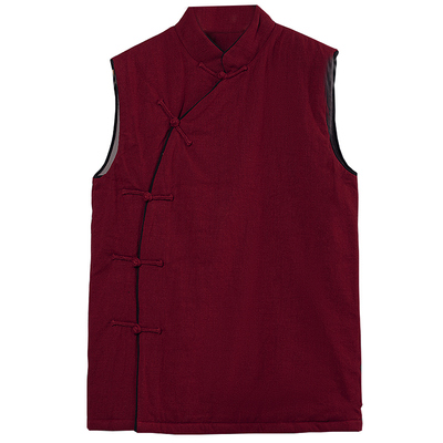 原创中国风冬季加厚棉花保暖马甲