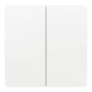 施耐德开关插座官方旗舰店 皓隽白/金/灰86型二开单控开关面板