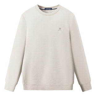 [精梳赛络纺/加绒加厚]梦特娇男士卫衣秋冬长袖时尚圆领T恤保暖J