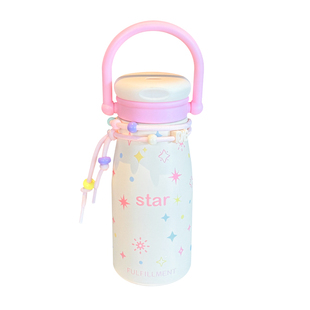 保温杯女孩食品级316吸管杯子新款2025初中学生儿童水杯上学专用