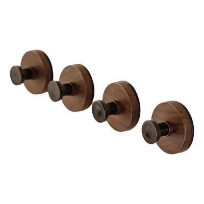 厨房旋转吸盘胡桃木纹免打孔家用