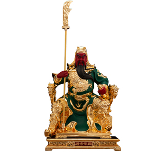 坐椅看书关公神像武财神关羽关帝圣君树脂神像招财佛像精品摆件