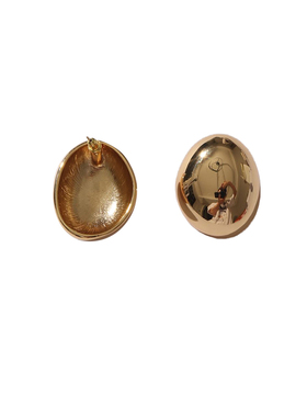 WEARRING椭圆金属光面耳环