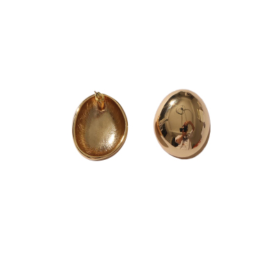 WEARRING椭圆金属光面耳环