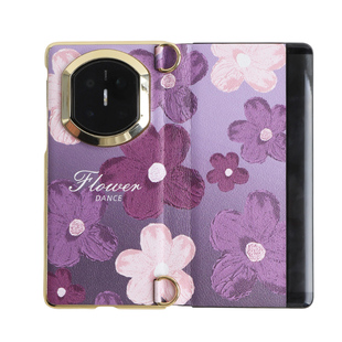 花朵斜跨带挂绳适用华为matex7手机壳新款x6典藏版全包防摔matex5折叠屏mate系列磁吸翻盖x3保护套高端超薄女