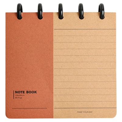 复古口袋本蘑菇孔活页方形小笔记