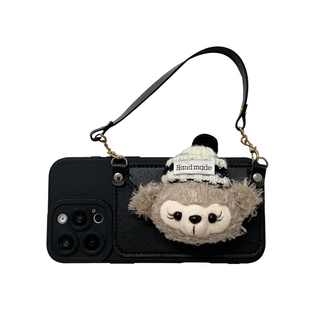 帽子达菲熊公仔零钱包适用华为pura80pro手机壳pura70pro女mate70斜跨mate70/60pro挂绳p60全包nova14/13防摔