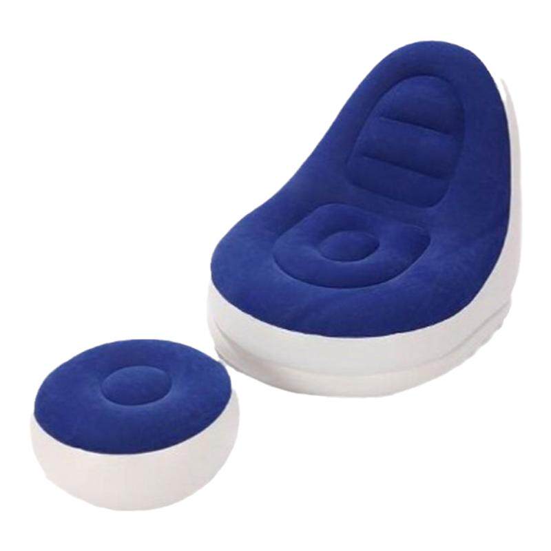 彩色充气沙发 加厚植绒沙发 家用懒人气垫 户外便携折叠休息座椅