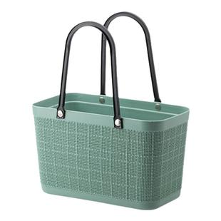 露禾户外露营野餐篮手提篮ins超市买菜购物篮便携脏衣收纳洗澡篮
