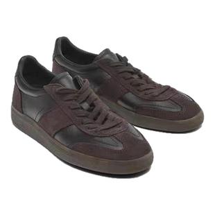 西班牙MD女鞋新款运动板鞋德训鞋拼接系带平底防滑跑步鞋