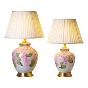 现代新中式陶瓷台灯美式主卧室客厅装饰灯具中国风酒店大堂床头灯