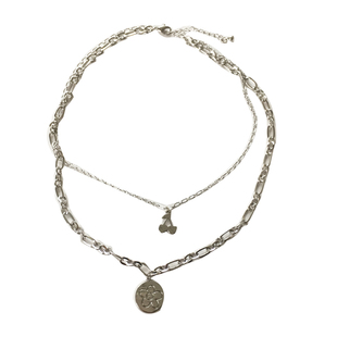 气质双层项链女小众设计简约锁骨链ins个性嘻哈冷淡风颈链毛衣链