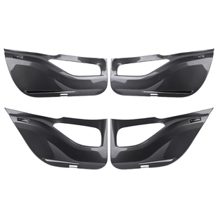 适用于奔驰车门防踢垫GLE350改装GLS450碳纤纹防护面板车内饰用品