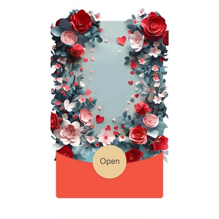 鲜花系列 | 折纸动态微信红包封面2026新款永久续红包封面高级