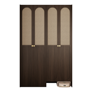 阳台家政柜洞洞板储物收纳置物中古高柜客厅杂物柜实木定制到顶