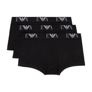【礼物】EMPORIO ARMANI/阿玛尼春夏男三条LOGO腰边平角内裤套装