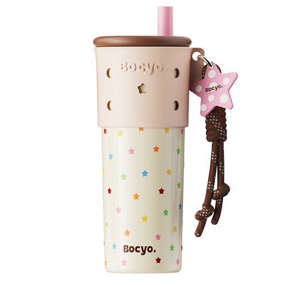 bocyo高颜值新款女生吸管保温杯