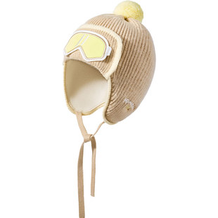 KK树儿童飞行员帽子宝宝秋冬针织护耳帽男童女孩保暖2025新款洋气