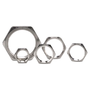 304/316不锈钢六角薄螺母螺纹片水箱接头锁片龙头锁紧并帽英制纹