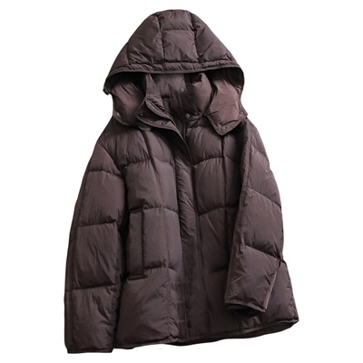 显瘦百搭廓形长袖保暖女羽绒服