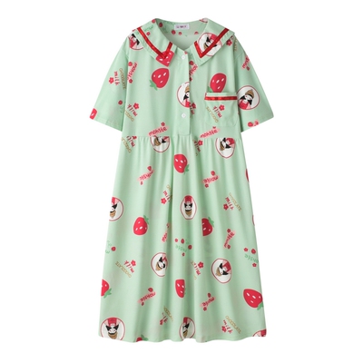 夏季韩版甜美胖MM宽松大码睡裙