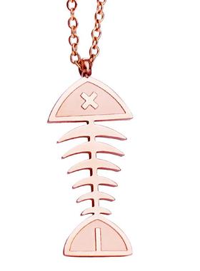 轻奢鱼骨钛钢项链女不掉色高级感